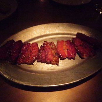 Au Cheval - Thick cut peppered bacon. - Bars Near Me - Chicago, Illinois Au Cheval - Thick cut peppered bacon. - Bars Near Me - Chicago, Illinois