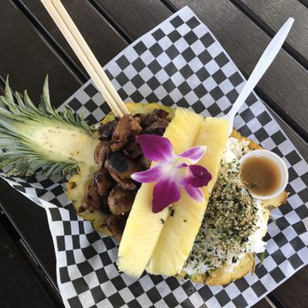Leilani's Island Tacos - Teriyaki chicken pineapple bowl. Delicious! - Food Trucks Near Me - Kailua, Hawaii Leilani's Island Tacos - Teriyaki chicken pineapple bowl. Delicious! - Food Trucks Near Me - Kailua, Hawaii