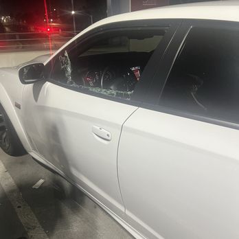 The Pike Parking Structure - Broken window - Parking Near Me - Long Beach, California