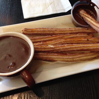 Amara Chocolate & Coffee - hot chocolate with churros & dark chocolate dipping sauce - Coffee & Tea Near Me - Pasadena, California