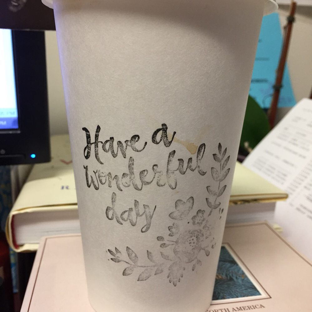 The cup was so cool, recycled and used again this morning. The cup was so cool, recycled and used again this morning.