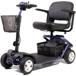 Federico's Medical Mobility Supply - The Golden Lite Rider GL 144, one of our most popular take apart scooters.  300 # Wt Cap. Heaviest piece is 45#! Range per charge; @ 12 mi.