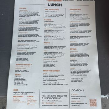 Hester's Cafe & Coffee Bar - Six Points - Lunch Menu as of 12/31/25 - Coffee & Tea Near Me - Corpus Christi, Texas Hester's Cafe & Coffee Bar - Six Points - Lunch Menu as of 12/31/25 - Coffee & Tea Near Me - Corpus Christi, Texas