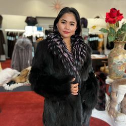 Andriana Furs - Black Sculp Fox
