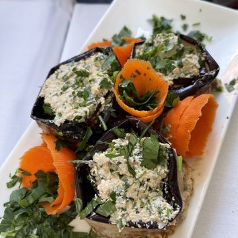 Old Tbilisi Garden - EGGPLANT WITH WALNUTS - Modern European Near Me - New York, New York Old Tbilisi Garden - EGGPLANT WITH WALNUTS - Modern European Near Me - New York, New York