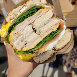 Kitab Cafe - Breakfast sandwich in everything bagel