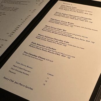 Blue Water Cafe - Dessert menu - Seafood Near Me - Vancouver, British Columbia