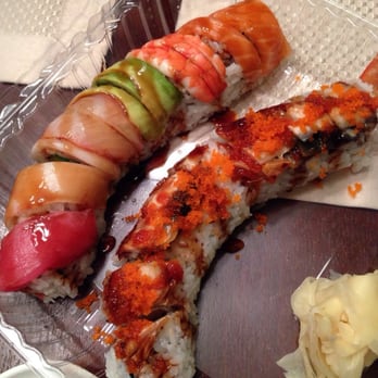 Sushiland - Rainbow & dragon roll. Get in my belly!!! - Japanese Near Me - Hayward, California