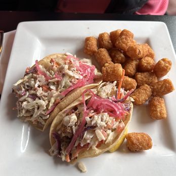 Crave Grille - Fish tacos and tots! Very tasty and was just the right amount of food. Real fish was used and NOT fish sticks or patties. - American Near Me - Vancouver, Washington