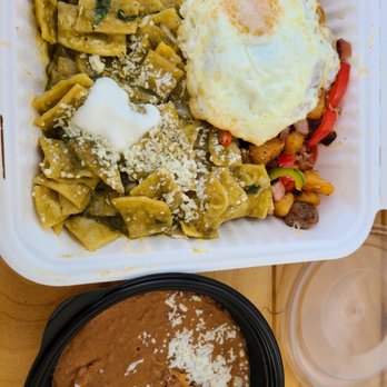 OLA Restobar - Served with a side of beans. Has a chorizo taste to them. - Mexican Near Me - Downey, California OLA Restobar - Served with a side of beans. Has a chorizo taste to them. - Mexican Near Me - Downey, California