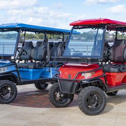 Hole In One Golf Carts - New EPIC golf carts in Blue and Red