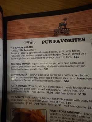 Menu photo 1 White Oak Ale House Enterprise, AL Menu photo 1 White Oak Ale House Enterprise, AL