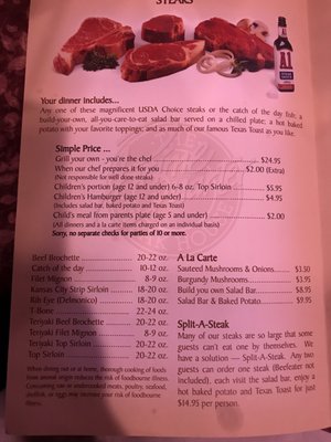 Menu photo 4 Prime Quarter Steak House Green Bay, WI Menu photo 4 Prime Quarter Steak House Green Bay, WI