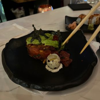 NAM Kitchen - Tuna tataki and a quail egg. Yummm - Vietnamese Near Me - Sandy Springs, Georgia NAM Kitchen - Tuna tataki and a quail egg. Yummm - Vietnamese Near Me - Sandy Springs, Georgia