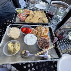 City Winery Chicago Riverwalk - Chips and salsa and Mediterranean Mezze