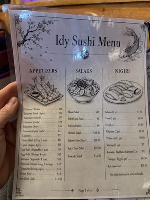 Menu photo 1 Idy Sushi Rolls Idyllwild, CA Menu photo 1 Idy Sushi Rolls Idyllwild, CA