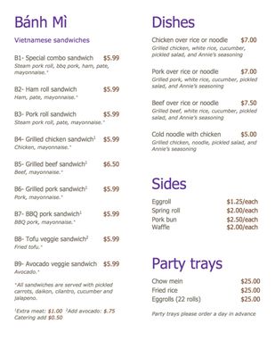 Menu photo 5 Annie's Sandwiches Santa Clara, CA