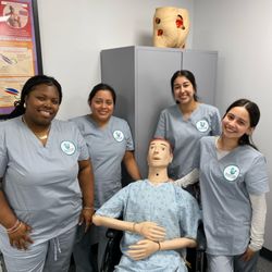 Third-Gen Nursing Academy - Training with a life size manikin. This gives real world feel to what you as a CNA will be doing in real life situations