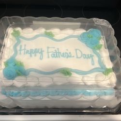 The cake in its case