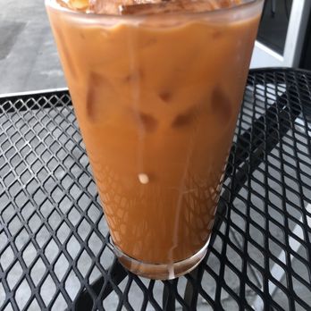 Ginger Cafe - Too sweet Thai iced tea. Notice the milk running down the outside of the glass. - Asian Fusion Near Me - Gilroy, California Ginger Cafe - Too sweet Thai iced tea. Notice the milk running down the outside of the glass. - Asian Fusion Near Me - Gilroy, California