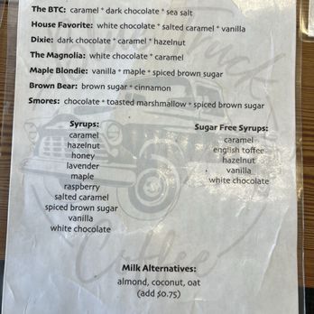 Blue Truck Coffee - Specialty drink menu. - Coffee & Tea Near Me - Macon, Mississippi Blue Truck Coffee - Specialty drink menu. - Coffee & Tea Near Me - Macon, Mississippi