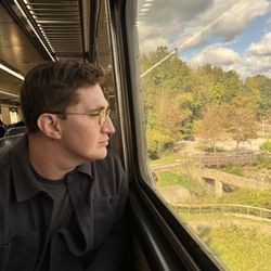 Cuyahoga Valley Scenic Railroad - My baby taking in the scenic views