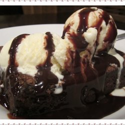 Brandin Iron Steakhouse - Chocolate Brownie with Ice cream