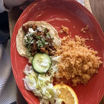 Chapala Mexican Restaurant - "Tacos Especiale Plate" with no beans - sorry excuse for a salad. I cant believe we paid 16 dollars for this :( - Mexican Near Me - Morgan Hill, California