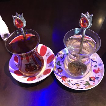 Turkish Delight - Turkish tea (left) and apple tea (right). So tasty, served in the cutest little cups with saucers and pretty sooons - Turkish Near Me - Anchorage, Alaska Turkish Delight - Turkish tea (left) and apple tea (right). So tasty, served in the cutest little cups with saucers and pretty sooons - Turkish Near Me - Anchorage, Alaska