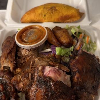 Yahman's Authentic Jamaican Jerk Shack - a tray of food - Caribbean Near Me - Key West, Florida