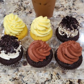 The Sweet Spot Bakery - 2 Durian, 2 cookies & cream and 2 chocolate with Vietnamese ice coffee - Desserts Near Me - Duluth, Georgia
