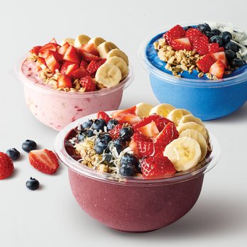 Jamba - three bowls of fruit and yogurt - Juice Bars & Smoothies Near Me - Livermore, California