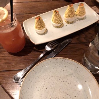 Yardbird - Deviled eggs and the peach drink I forget the name - Southern Near Me - Las Vegas, Nevada Yardbird - Deviled eggs and the peach drink I forget the name - Southern Near Me - Las Vegas, Nevada