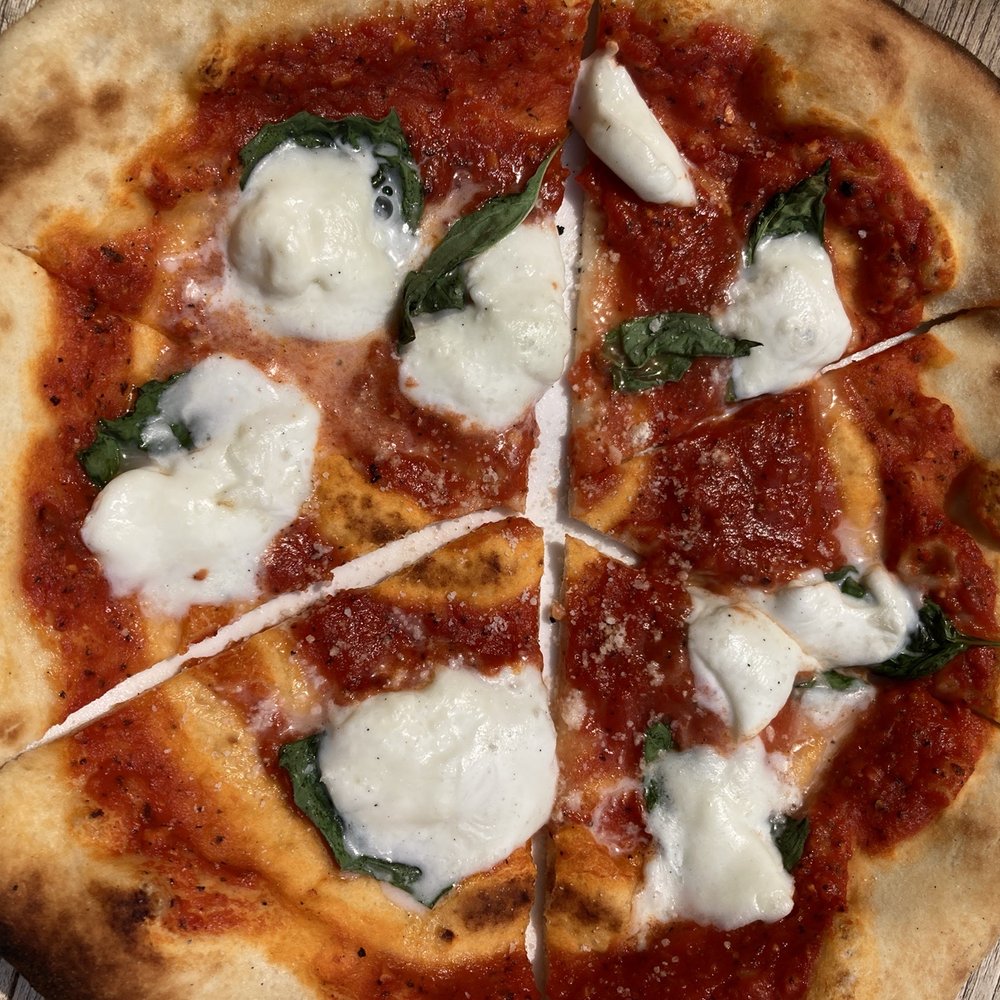 Folktale Winery - Classic Tomato Basil Margherita pizza - Wineries Near Me - Carmel, California Folktale Winery - Classic Tomato Basil Margherita pizza - Wineries Near Me - Carmel, California