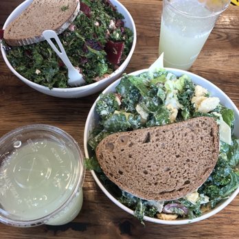 sweetgreen - Healthy Salads, Wraps, and Bowls - Beer and kale salad and kale Caesar salad. Lemon Fresca drinks. - Salad Near Me - Chicago, Illinois