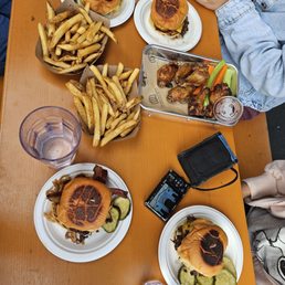 Smash burgers and large fries