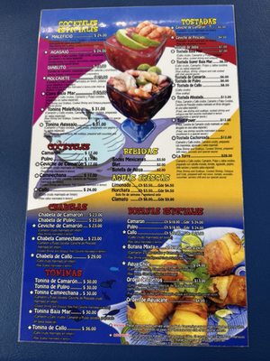 Menu photo 1 Mariscos Baja Mar Tucson, AZ