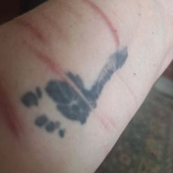 Ink Daddy's Tattoos and Body Piercing - Baby foot of my preemie baby born at 28 weeks. Done in Eugene, OR