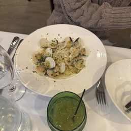 This was off the 45$ set menu for dinner - clams and pasta This was off the 45$ set menu for dinner - clams and pasta