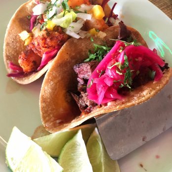 Cha Cha's Latin Kitchen - Beef and shrimp tacos. - Mexican Near Me - Irvine, California Cha Cha's Latin Kitchen - Beef and shrimp tacos. - Mexican Near Me - Irvine, California