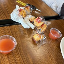Wall Chinese Cafe - Fortune, cookies, silverware, and sauce to dip egg roll in