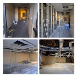 Demo Pros Plus - Complete strip-out of a 3200 sq. ft. office space in Riverside. Removal of all walls, contents, flooring, and suspended ceiling.