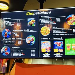 Menu - order at counter Menu - order at counter