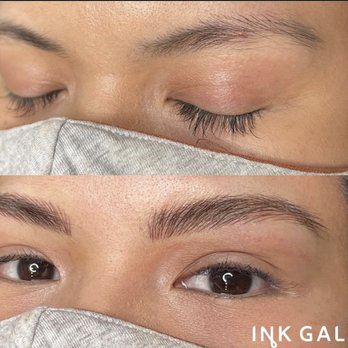 FRME Studio - Thicker looking brows from microblading done by Hannah - Permanent Makeup Near Me - Los Angeles, California