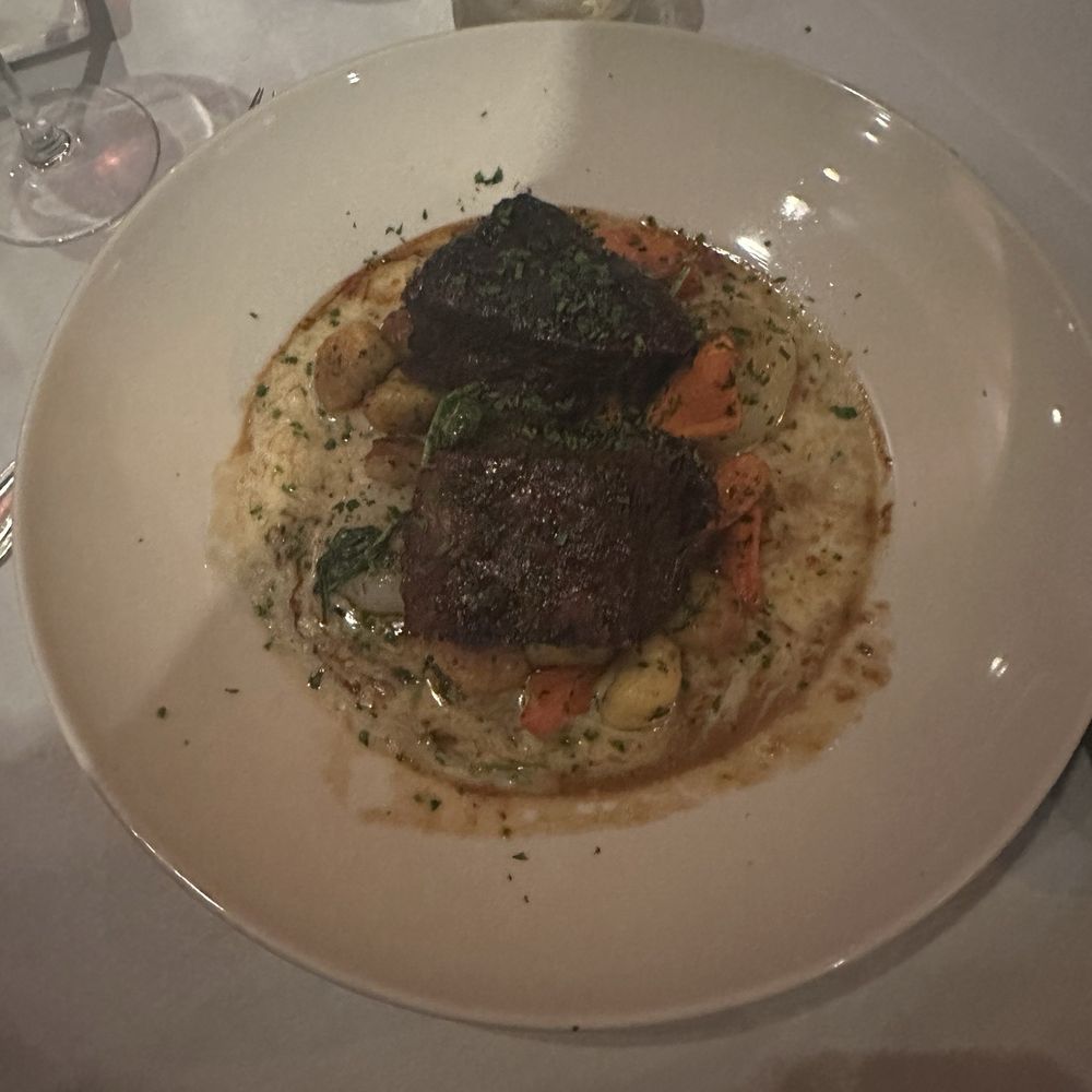 Hege's - Short ribs and gnocchi in a cream sauce (special) - French Near Me - Johns Island, South Carolina