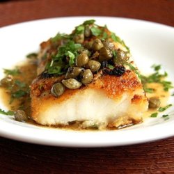 Direct Elite Chef Services - Pan Seared Sea Bass w/ lemon capers butter sauce