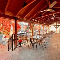 Rachel's Cafe & Creperie - Outdoor seating for all seasons
