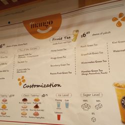 Mr Mango Tea & Juice - Menu