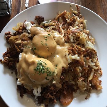 Homeskillet - Chorizo Eggs Benedict!! It was really good, but I think it gave me a stomach ache LOL - Breakfast & Brunch Near Me - Alameda, California Homeskillet - Chorizo Eggs Benedict!! It was really good, but I think it gave me a stomach ache LOL - Breakfast & Brunch Near Me - Alameda, California