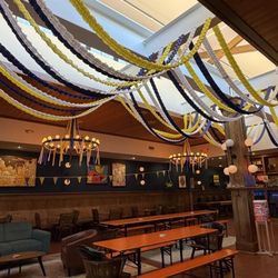 Indeed Brewing Company - Colorful interior with Brewers streamers